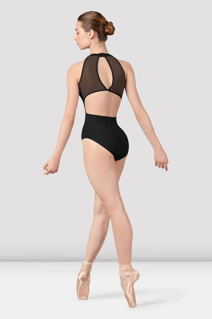 Twist Mock Neck Halter Leotard L9250