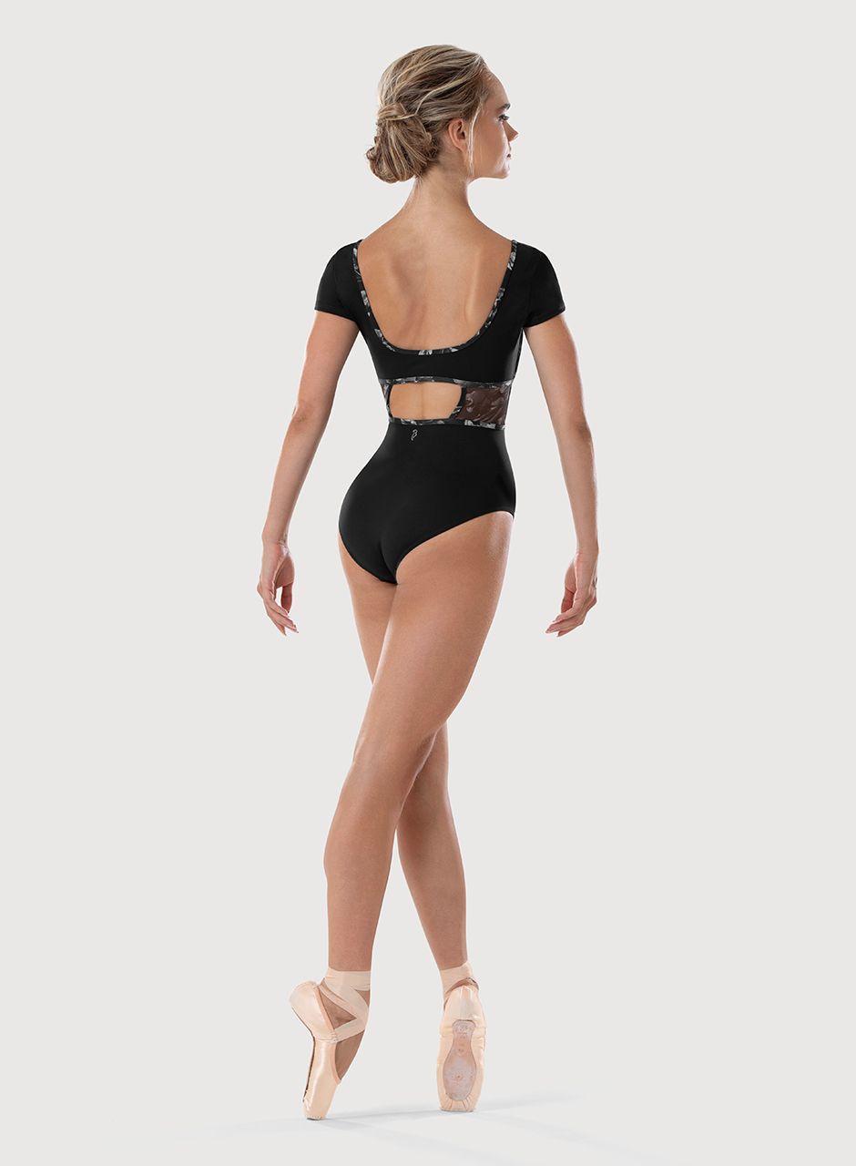 Aurora Scoop Neck Cap Sleeve Leo L4292