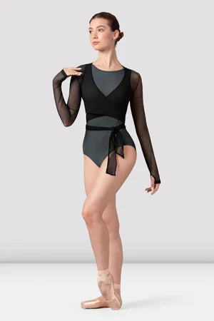 Twist Mesh Wrap Top Z8459