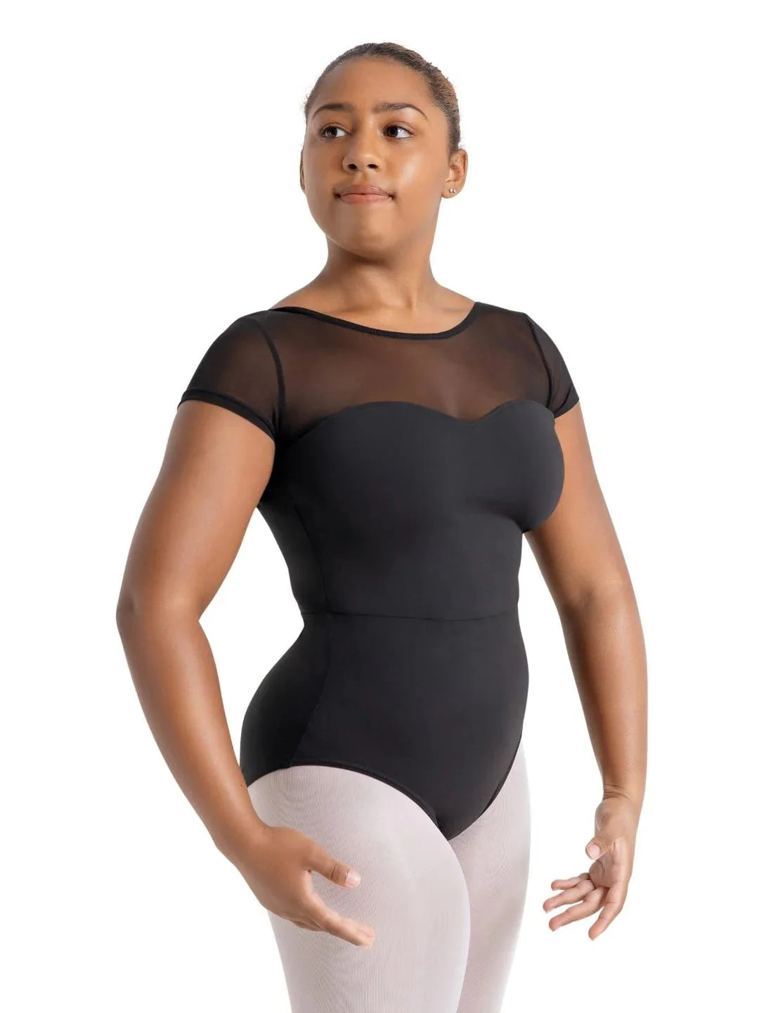 Capezio Adult Mesh Cap Slv Leotard MC831W