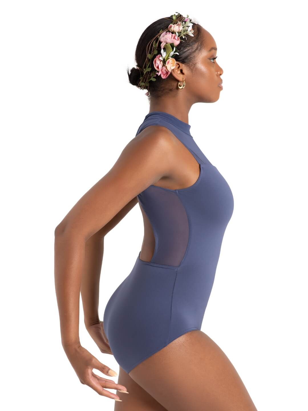 Wildflower Hyacinth High Neck Leotard 12087W