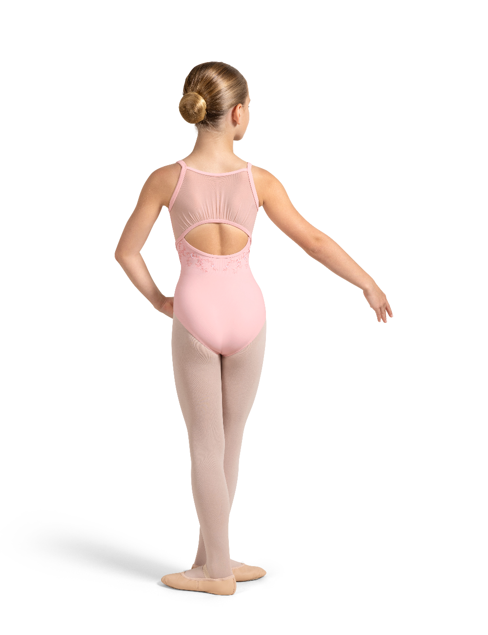 Justaucorps dos nu en maille Fleur CL4227