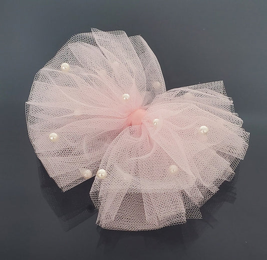 HC0004 Pastel Hair Bow with Pearls