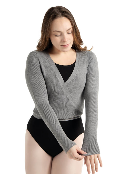 Pull cache-cœur en tricot côtelé 11381W