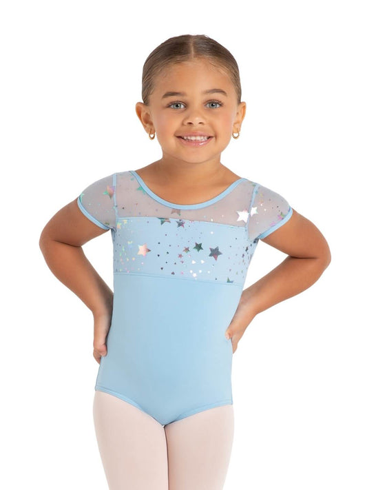 Star Struck Galaxy Short Sleeve Leotard - Girls 12105C