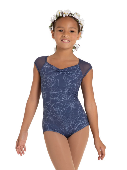 Wildflower Daisy Cap Sleeve Leotard - Girls 12089C