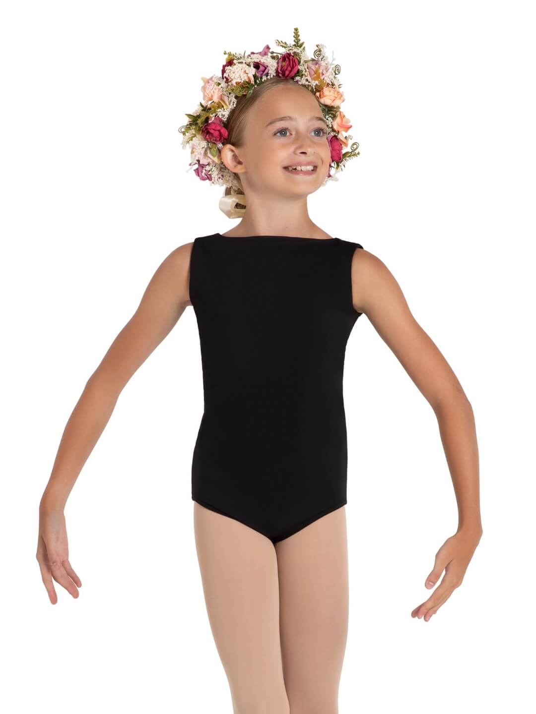 Wildflower Marigold Mesh Back Leotard - Girls 12088C