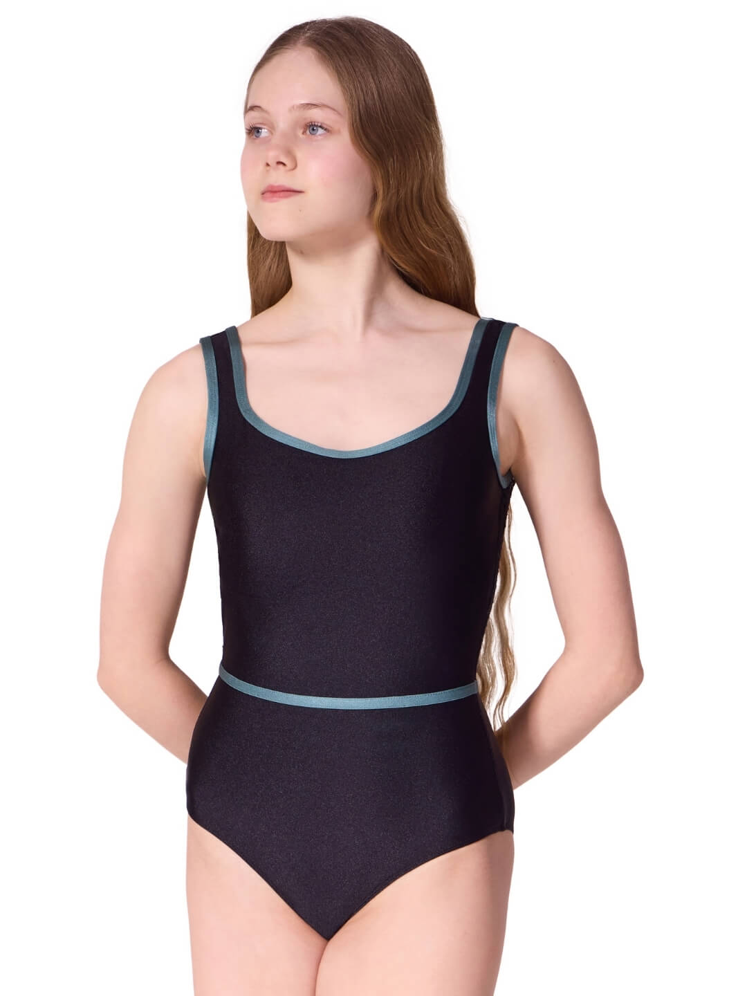 Enchanted Contrast Graceful Tank Leotard - Tween F12610T